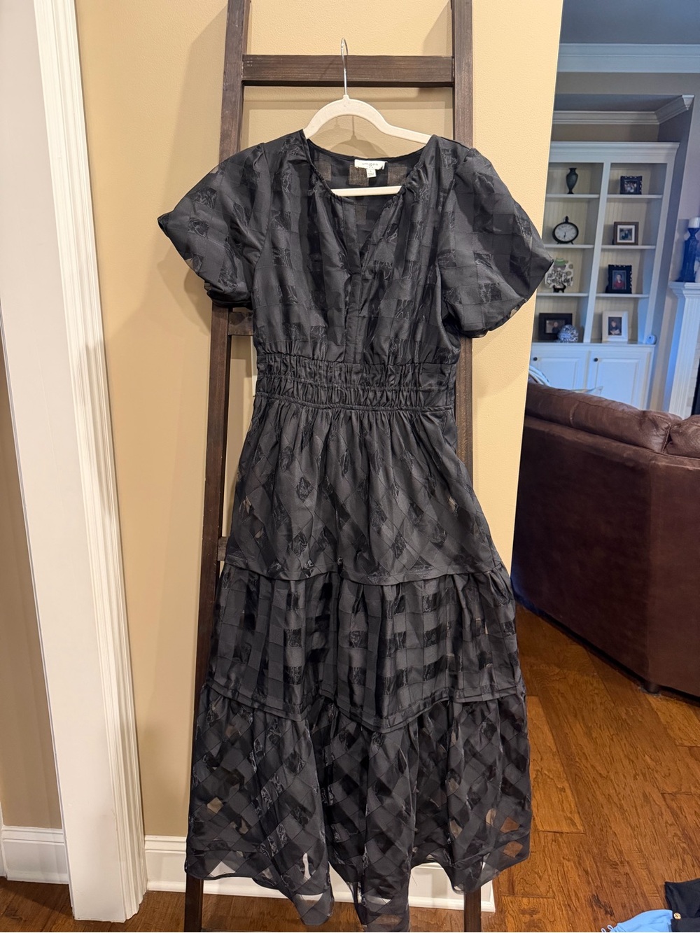 Umgee Black Tiered Midi Dress